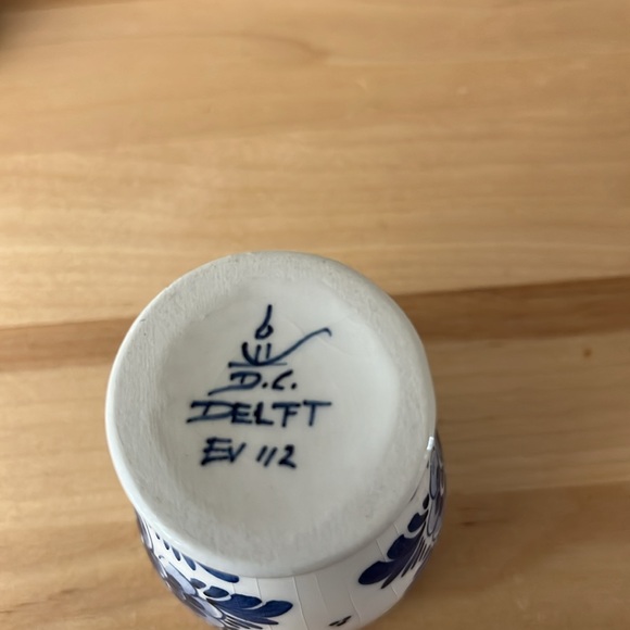 Lot of 4 Vintage Delft Blue & White Hand Painted Egg Cups Windmill - Picture 6 of 8